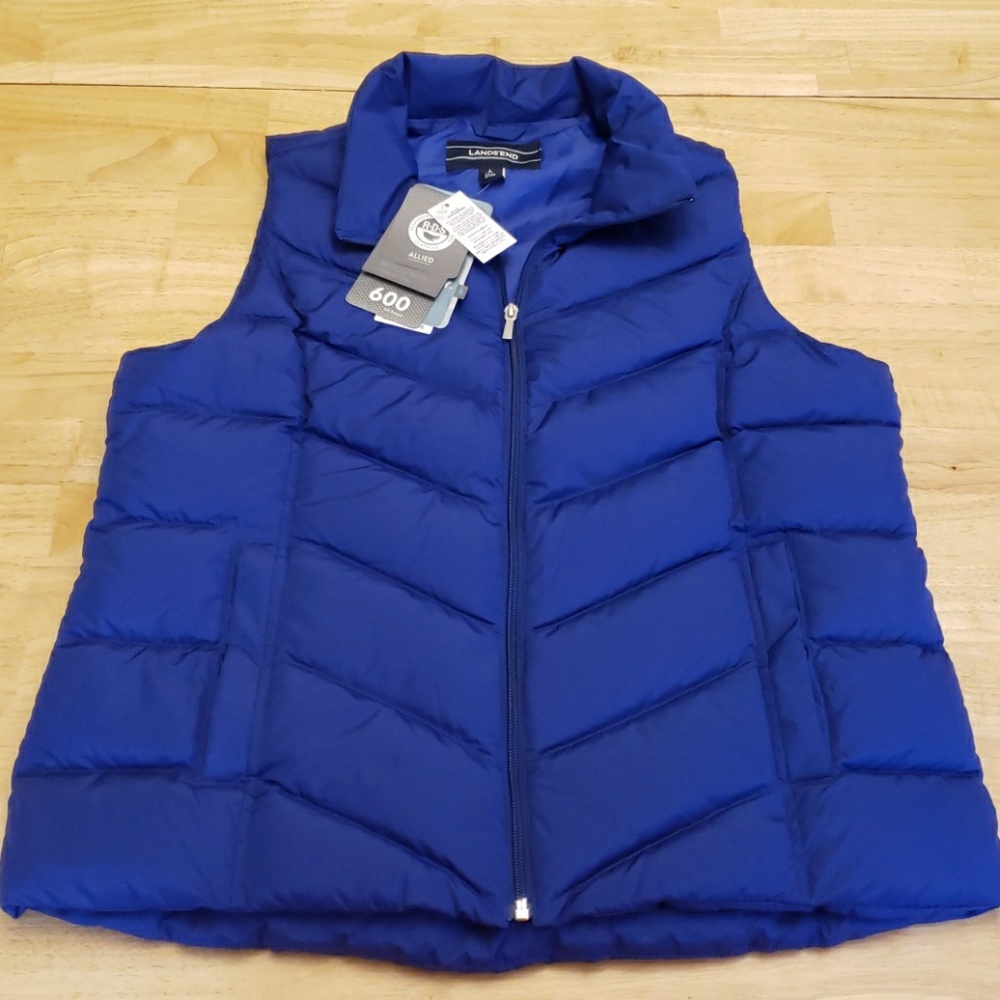 NWT Lands End Woman's Down Puffer Vest Large